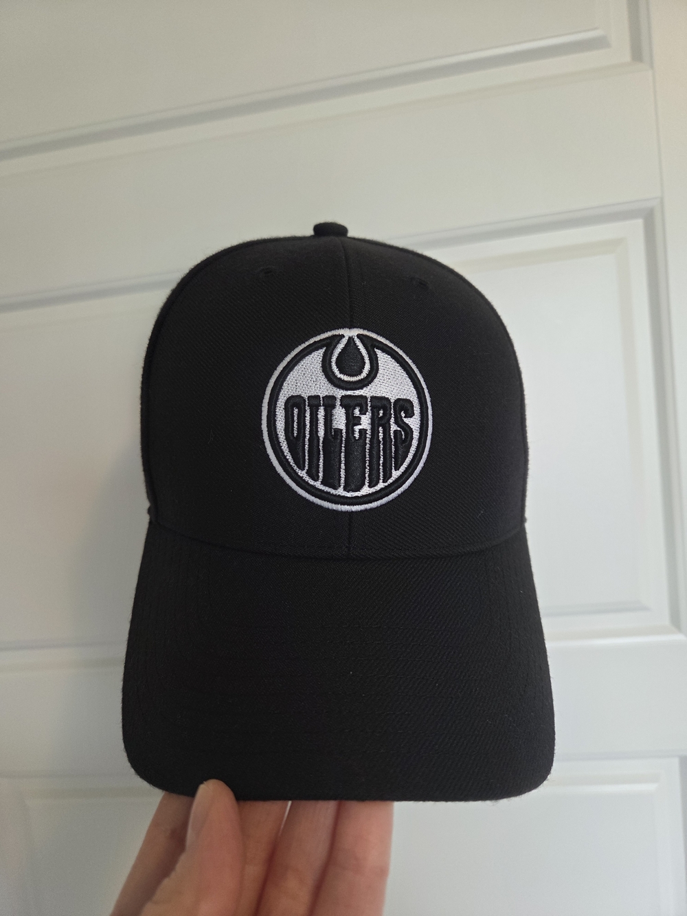 '47 Brand Edmonton Oilers MVP Black Structured Adjustable Hat Cap OSFA
